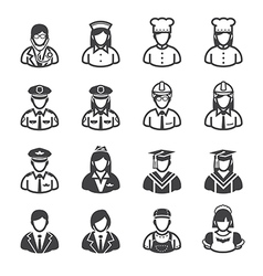 People Icons Occupation Icons vector image