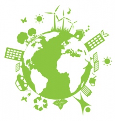 Eco city vector image