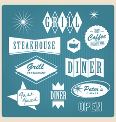 Vintage restaurant logo vector image