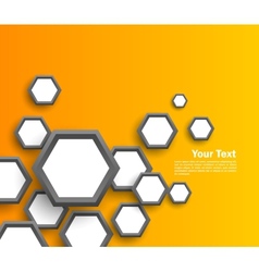 Abstract background with hexagons vector image