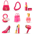 Lady dream icons vector image