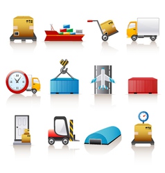 Logistics icons vector image