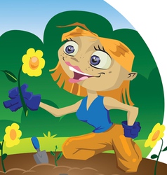 Gardener vector image