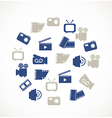 Media icons vector image