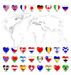 Map ans flags vector image