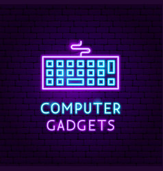 Electronics store neon label Royalty Free Vector Image