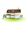 A white concrete house A white concrete house vector image