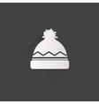 Winter snowboard cap icon vector image