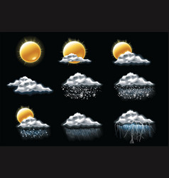 Weather icons vector image