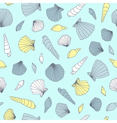 Seamless seashell pattern Seamless seashell pattern vector image