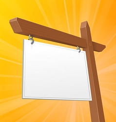 Brown real estate sign vector image