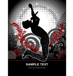 Star singer web and print template vector image