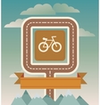 Template with cicycle and road vector image
