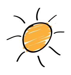 Sun sketch vector image