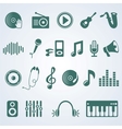 Set of music icons vector image