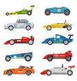 Retro sport car set vector image