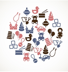 Toy icons vector image