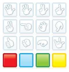 Buttons with Signs vector image