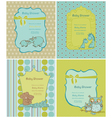 Set of Baby Shower Cards vector image