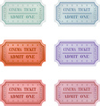 Ticket design set vector image