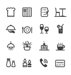Restaurant icons vector image