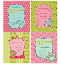 Set of Baby Shower Cards vector image