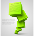 Green cubes 3D vector image