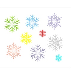 Snowflake icons vector image