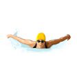 Lady swimmer vector image