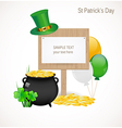 St Patrick day background vector image