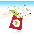 Gift with card vector image