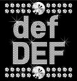 Vector set of diamond letters and numbers big and vector image