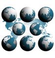 Earth over continents vector image