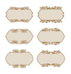 Set of ornate frames vector image