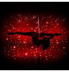 Sexy silhouette of a female stripper vector image