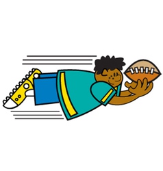 Boy playing football vector image