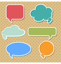 Colorful speech bubbles set vector image