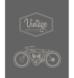 Vintage bike vector image