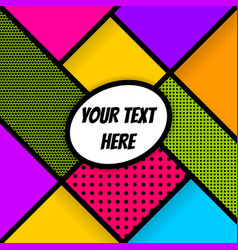 Cartoon background pop art style Royalty Free Vector Image