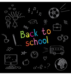 School doodles vector image