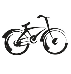 Bike freehand drawing black and white vector image