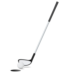 Golf club with ball Golf club with ball vector image