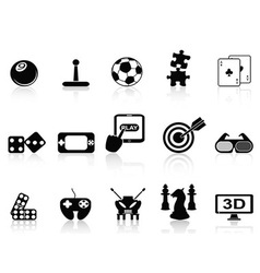 Fun game icons set vector image