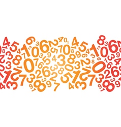 Red number background vector image
