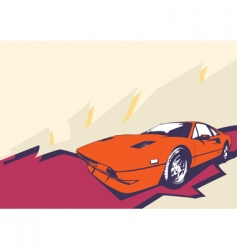 Retro car vector image