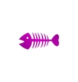 Fish skeleton Flat Fish skeleton Flat vector image