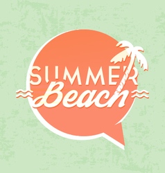 Summer Beach Calligraphic Design vector image