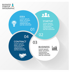 Circle arrows infographic diagram graph vector image