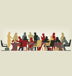 Busy meeting vector image