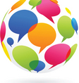 Globe of dialog bubble vector image